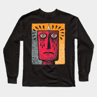 Abstract Portrait - The Oppressive Summer Heat Long Sleeve T-Shirt