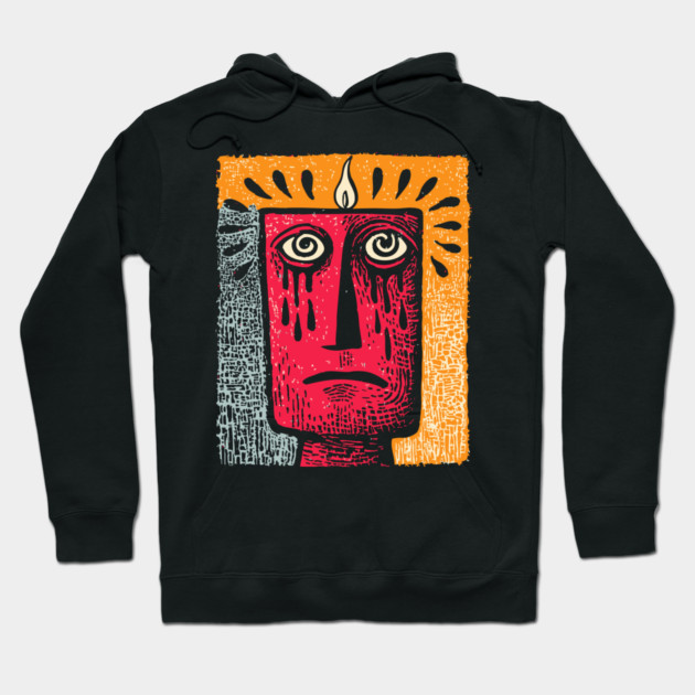 Abstract Portrait - The Oppressive Summer Heat Hoodie by TuncGK