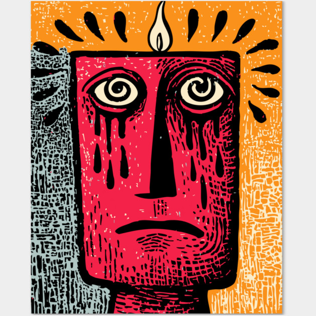 Abstract Portrait - The Oppressive Summer Heat Wall Art by TuncGK