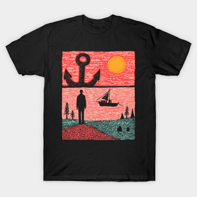 Existential Sadness - The Anchor of Melancholy T-Shirt by TuncGK