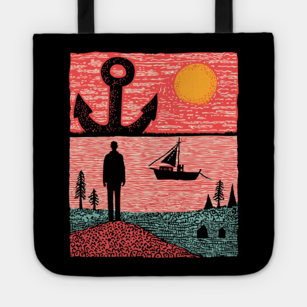 Existential Sadness - The Anchor of Melancholy Tote by TuncGK