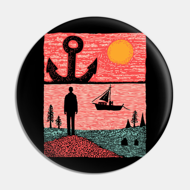 Existential Sadness - The Anchor of Melancholy Pin by TuncGK