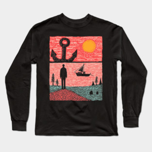 Existential Sadness - The Anchor of Melancholy Long Sleeve T-Shirt