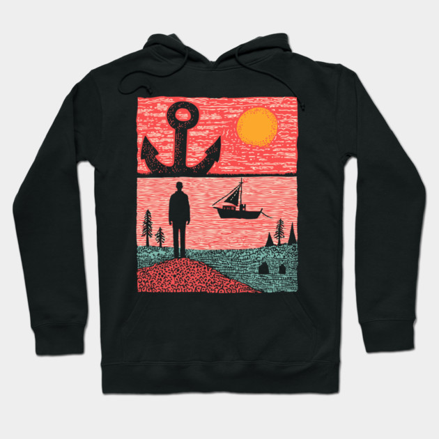 Existential Sadness - The Anchor of Melancholy Hoodie by TuncGK
