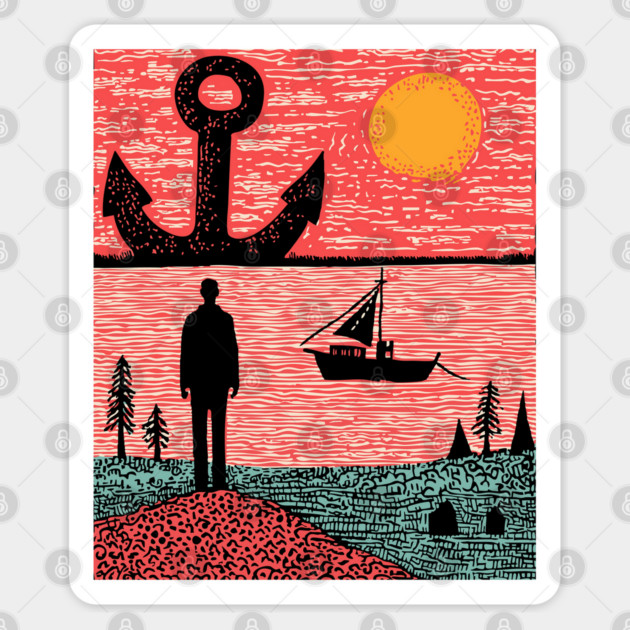 Existential Sadness - The Anchor of Melancholy Sticker by TuncGK