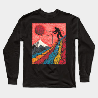 Metaphysical Art - Knitting a New Reality Long Sleeve T-Shirt