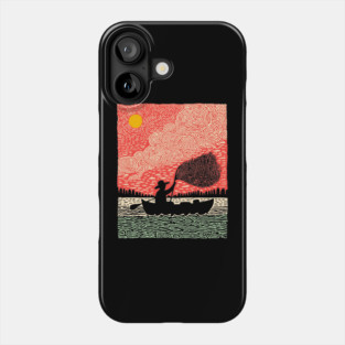 The Surreal Fisherman - Casting a Net to the Sky Phone Case