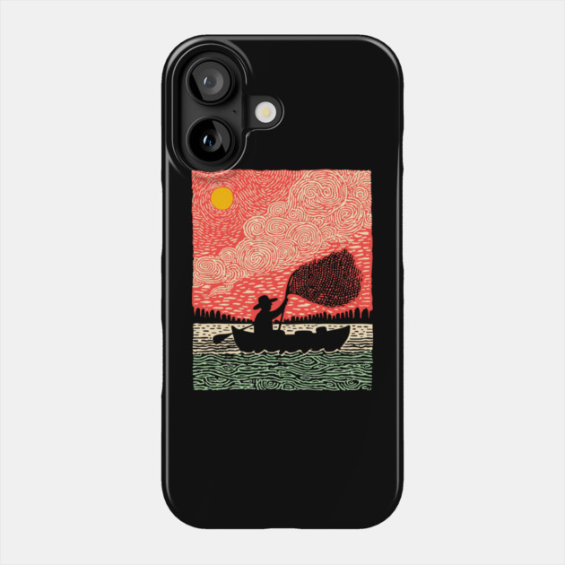 The Surreal Fisherman - Casting a Net to the Sky Phone Case by TuncGK