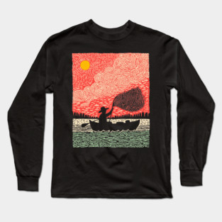 The Surreal Fisherman - Casting a Net to the Sky Long Sleeve T-Shirt