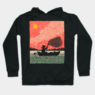 The Surreal Fisherman - Casting a Net to the Sky Hoodie