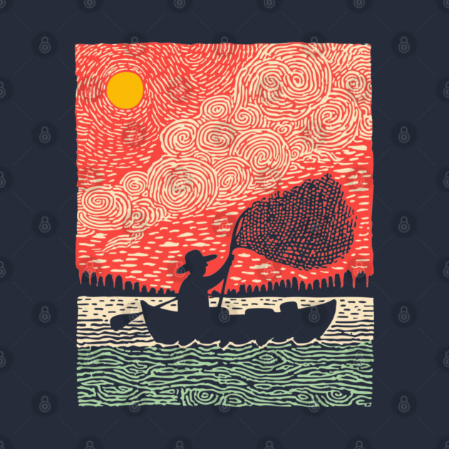 The Surreal Fisherman - Casting a Net to the Sky by TuncGK