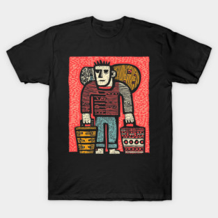The Wanderer - A Modern Hobo's Journey T-Shirt