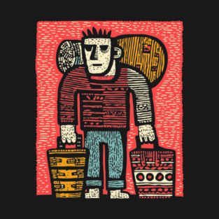 The Wanderer - A Modern Hobo's Journey T-Shirt