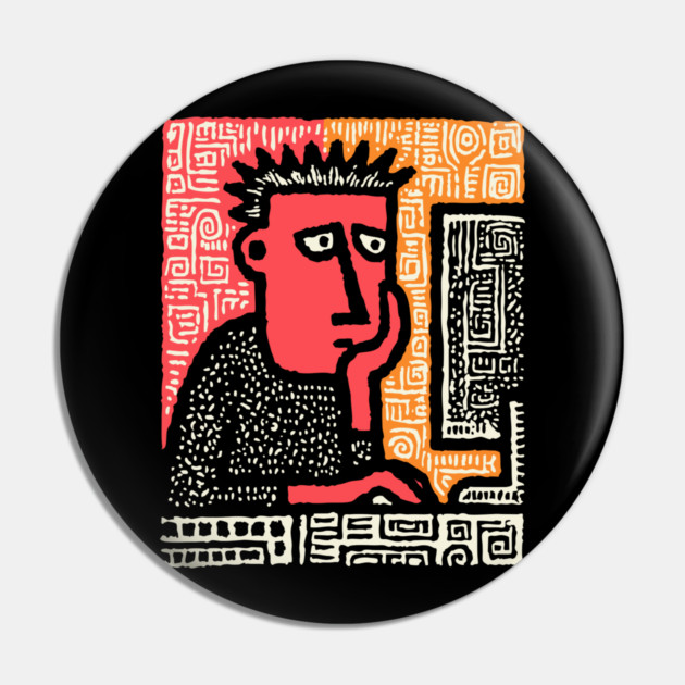 Creative Burnout - The Graphic Designer's Lament Pin by TuncGK