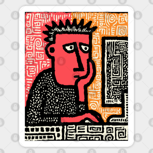 Creative Burnout - The Graphic Designer's Lament Sticker by TuncGK