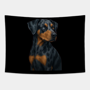Catahoula Leopard Dog – Realistic Heterochromia Art Portrait Tapestry