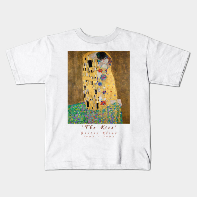 Gustav Klimt The Kiss T-Shirt, Art Nouveau Shirt, Famous Painting Tee, Gold Art Shirt, Artistic Clothing, Aesthetic TShirt for Art Lovers Kids T-Shirt by Art2Wear