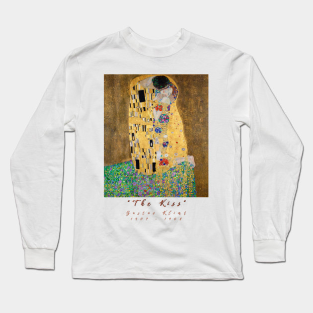 Gustav Klimt The Kiss T-Shirt, Art Nouveau Shirt, Famous Painting Tee, Gold Art Shirt, Artistic Clothing, Aesthetic TShirt for Art Lovers Long Sleeve T-Shirt by Art2Wear