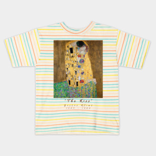 Gustav Klimt The Kiss T-Shirt, Art Nouveau Shirt, Famous Painting Tee, Gold Art Shirt, Artistic Clothing, Aesthetic TShirt for Art Lovers Kids T-Shirt