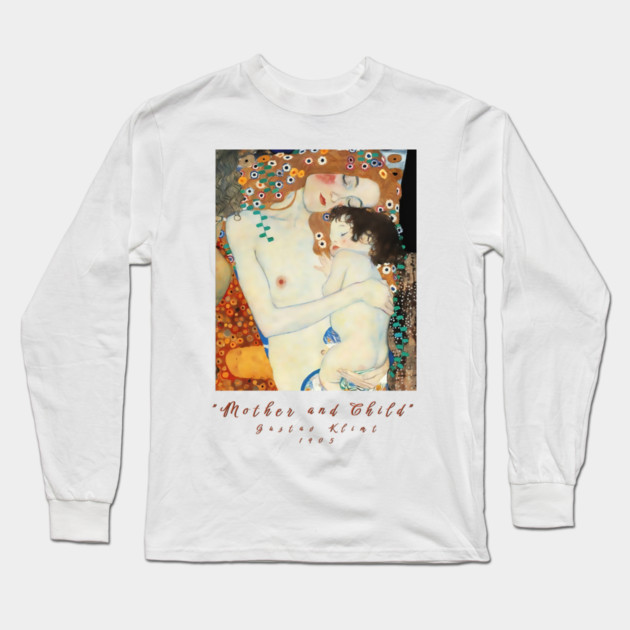 Klimt Mother and Child T-Shirt, Fine Art Tee, Gustav Klimt Shirt, The Three Ages of Woman Tee, Art Lover Gift, Artistic T Shirt Long Sleeve T-Shirt by Art2Wear