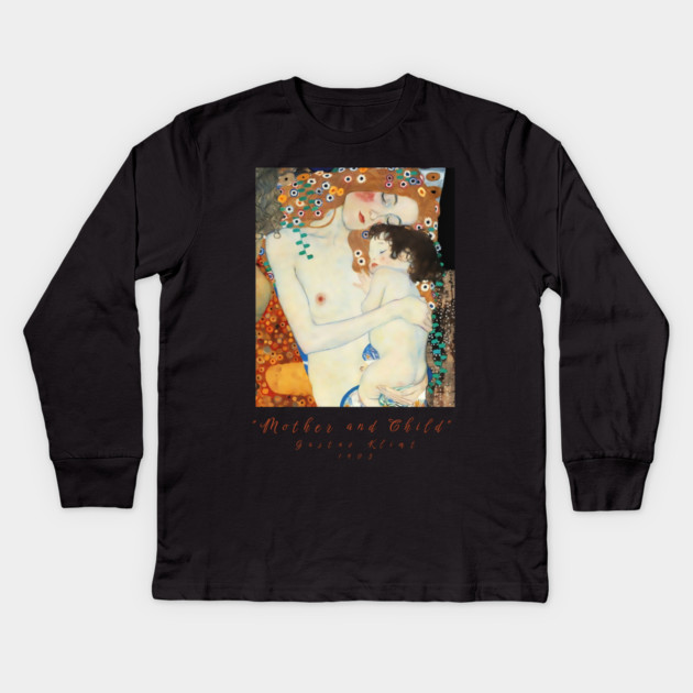 Klimt Mother and Child T-Shirt, Fine Art Tee, Gustav Klimt Shirt, The Three Ages of Woman Tee, Art Lover Gift, Artistic T Shirt Kids Long Sleeve T-Shirt by Art2Wear