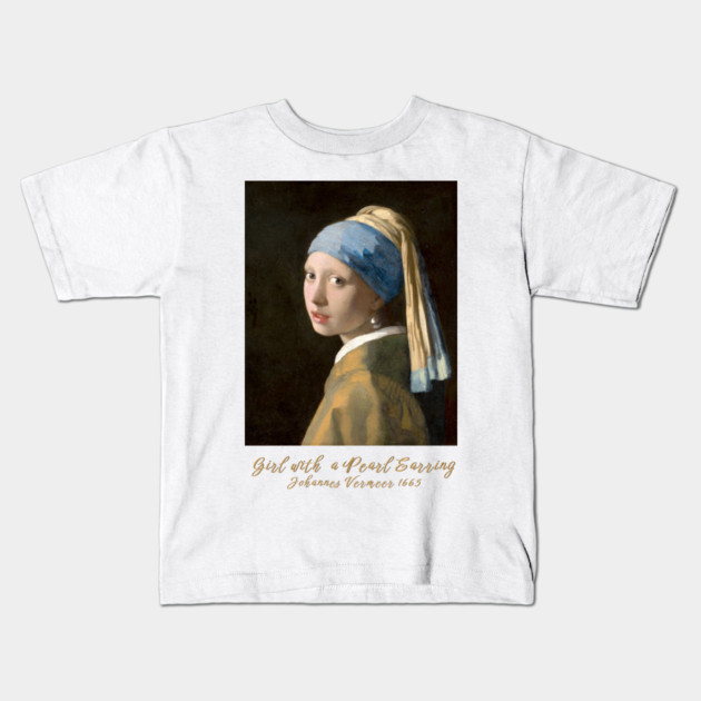 Classic Art Sweatshirt, Girl with a Pearl Earring Sweatshirt, Vintage Art Design, Unique Gift Sweatshirt, International Women's Day 8 March Kids T-Shirt by Art2Wear