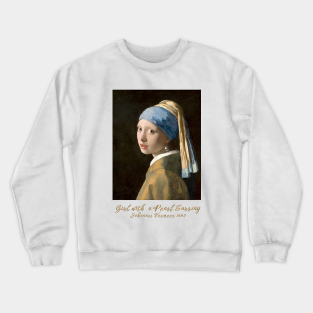 Classic Art Sweatshirt, Girl with a Pearl Earring Sweatshirt, Vintage Art Design, Unique Gift Sweatshirt, International Women's Day 8 March Crewneck Sweatshirt by Art2Wear