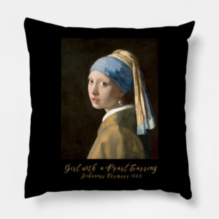 Classic Art Sweatshirt, Girl with a Pearl Earring Sweatshirt, Vintage Art Design, Unique Gift Sweatshirt, International Women's Day 8 March Pillow