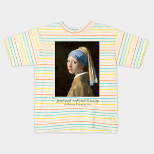 Classic Art Sweatshirt, Girl with a Pearl Earring Sweatshirt, Vintage Art Design, Unique Gift Sweatshirt, International Women's Day 8 March Kids T-Shirt