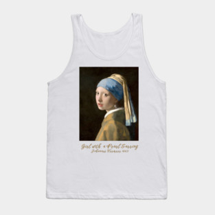 Classic Art Sweatshirt, Girl with a Pearl Earring Sweatshirt, Vintage Art Design, Unique Gift Sweatshirt, International Women's Day 8 March Tank Top