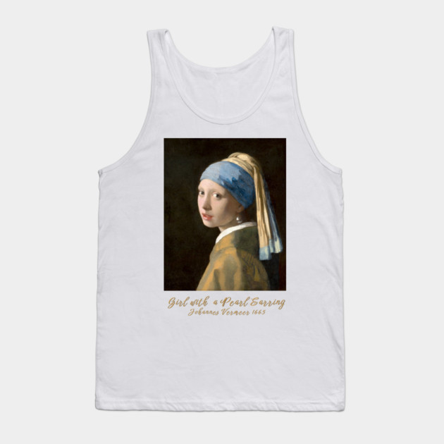 Classic Art Sweatshirt, Girl with a Pearl Earring Sweatshirt, Vintage Art Design, Unique Gift Sweatshirt, International Women's Day 8 March Tank Top by Art2Wear