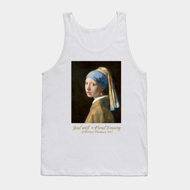 Classic Art Sweatshirt, Girl with a Pearl Earring Sweatshirt, Vintage Art Design, Unique Gift Sweatshirt, International Women's Day 8 March Tank Top by Art2Wear