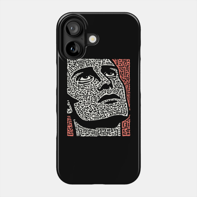 Psychedelic Portrait - A Labyrinth of Consciousness Phone Case by TuncGK