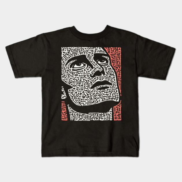 Psychedelic Portrait - A Labyrinth of Consciousness Kids T-Shirt by TuncGK