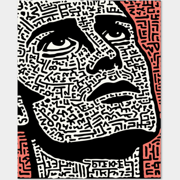 Psychedelic Portrait - A Labyrinth of Consciousness Wall Art by TuncGK