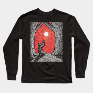 Spiritual Folk Art - A Quiet, Hopeful Prayer Long Sleeve T-Shirt
