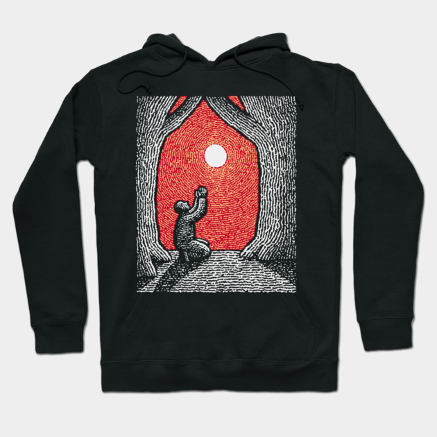 Spiritual Folk Art - A Quiet, Hopeful Prayer Hoodie by TuncGK