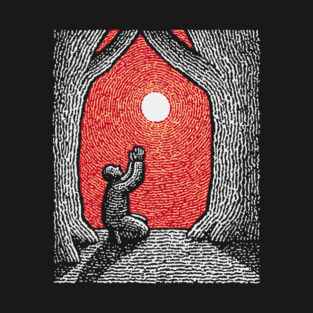 Spiritual Folk Art - A Quiet, Hopeful Prayer T-Shirt