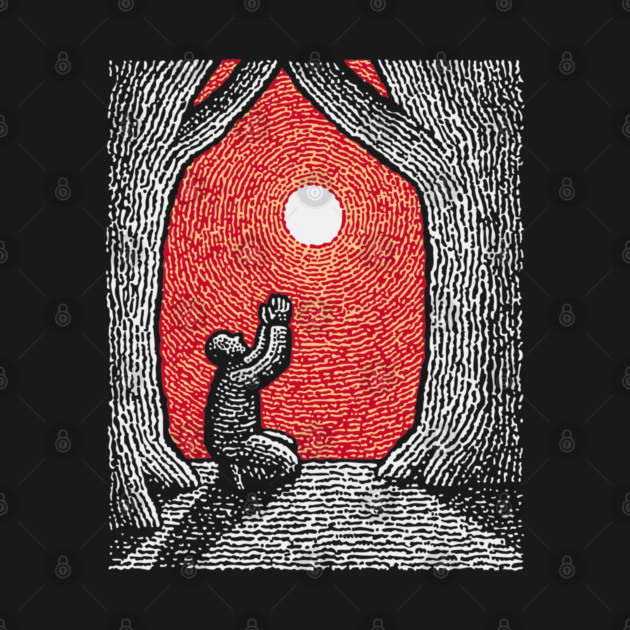 Spiritual Folk Art - A Quiet, Hopeful Prayer by TuncGK