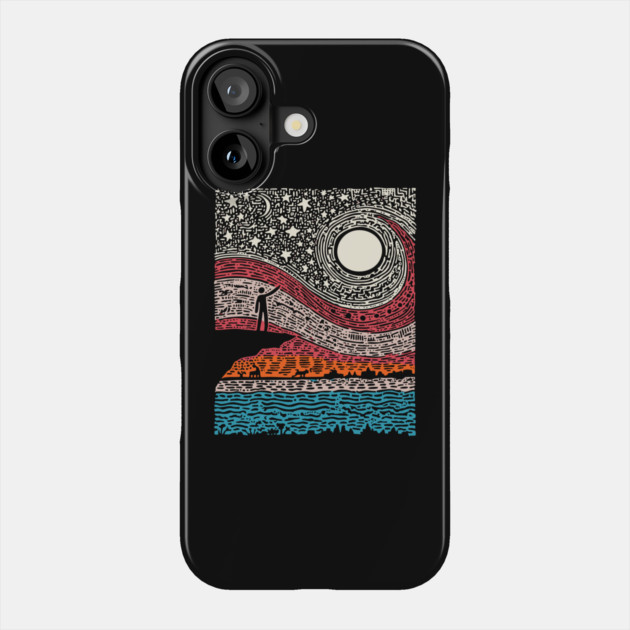 Cosmic Wonder - The Spiral Night Sky Phone Case by TuncGK