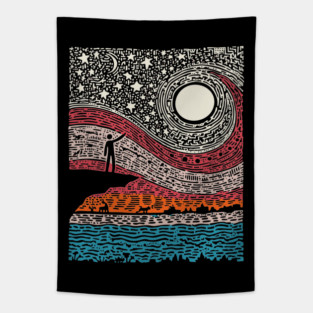 Cosmic Wonder - The Spiral Night Sky Tapestry