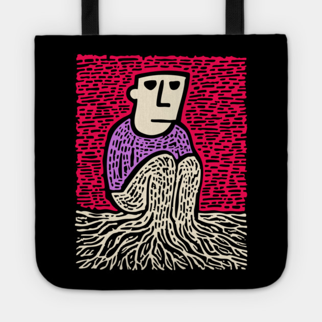 Existential Art - The Feeling of Being Rooted Tote by TuncGK