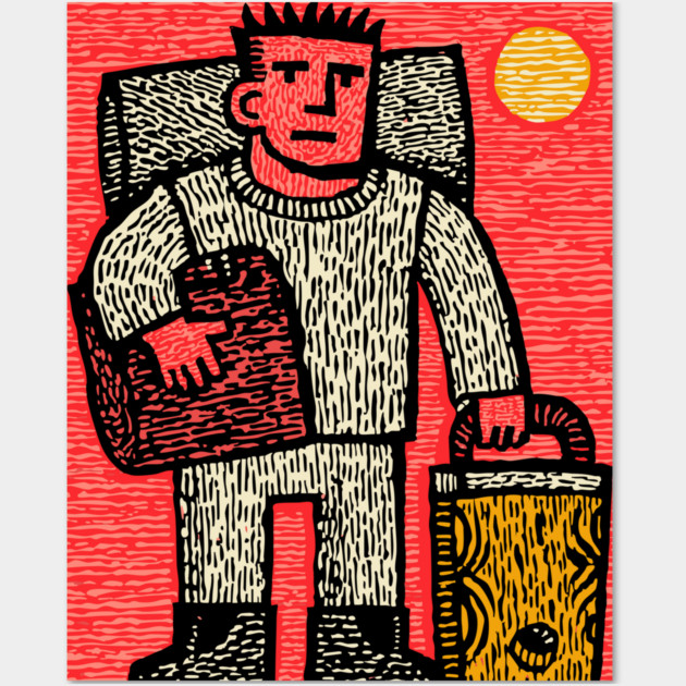 Veteran's Homecoming - The Weary Soldier's Return Wall Art by TuncGK