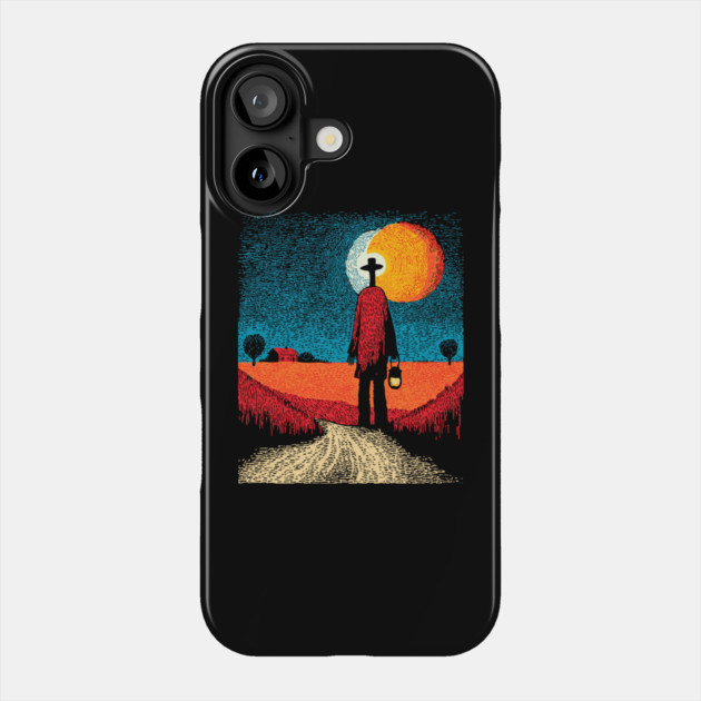 Folk Art Farmer - The Long Walk Home Phone Case by TuncGK