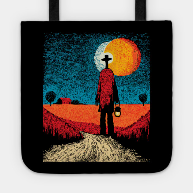 Folk Art Farmer - The Long Walk Home Tote by TuncGK
