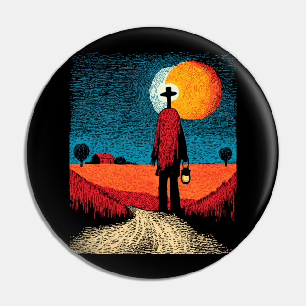 Folk Art Farmer - The Long Walk Home Pin by TuncGK