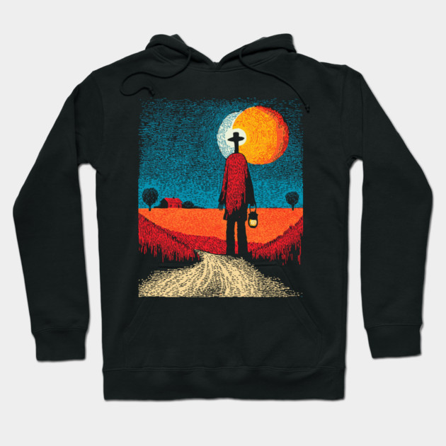 Folk Art Farmer - The Long Walk Home Hoodie by TuncGK