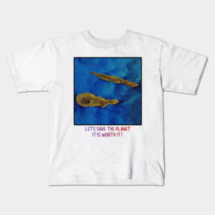 Save the Planet Endangered Earth Design Celebration Kids T-Shirt