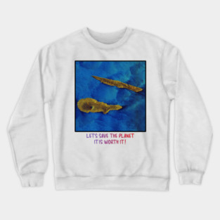 Save the Planet Endangered Earth Design Celebration Crewneck Sweatshirt