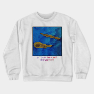 Save the Planet Endangered Earth Design Celebration Crewneck Sweatshirt